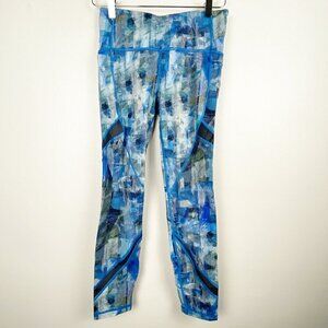 LULULEMON | Blue White Black All Over Pattern Leggings 6